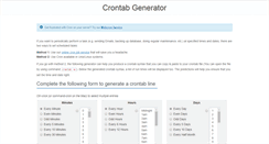 Desktop Screenshot of crontab-generator.org