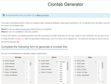 Tablet Screenshot of crontab-generator.org
